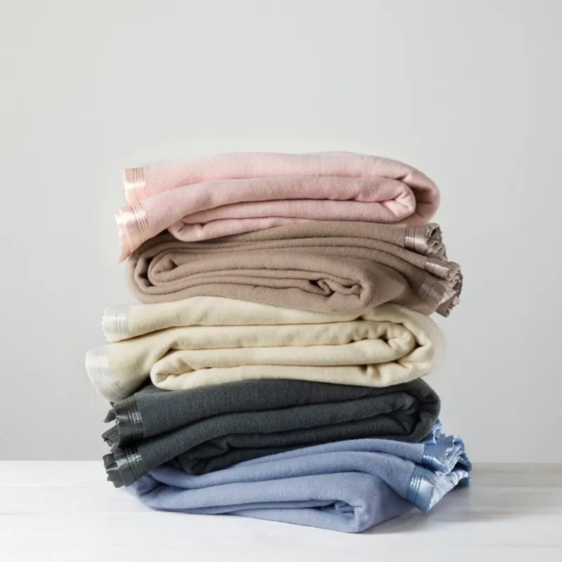 Bianca Australian Wool Blanket – Blue: Double