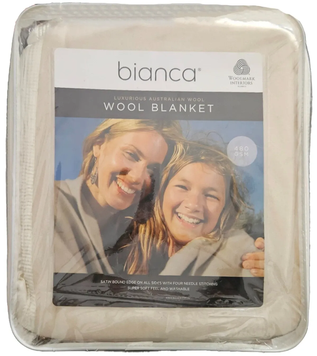 Bianca Australian Wool Blanket – Cream: Double