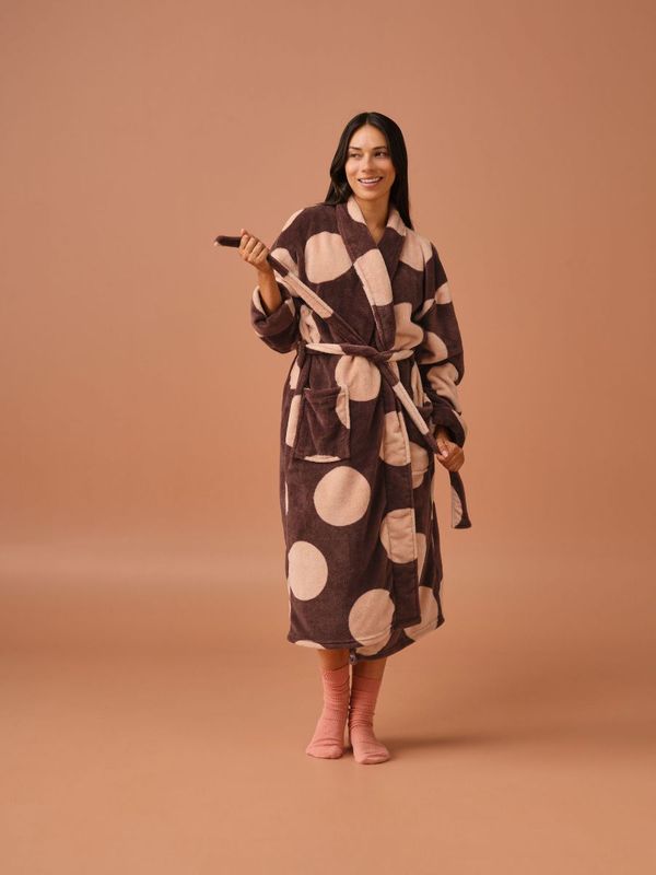 Linen House Plush Pluto Chocolate Robe Linen House Plush Pluto Chocolate Robe