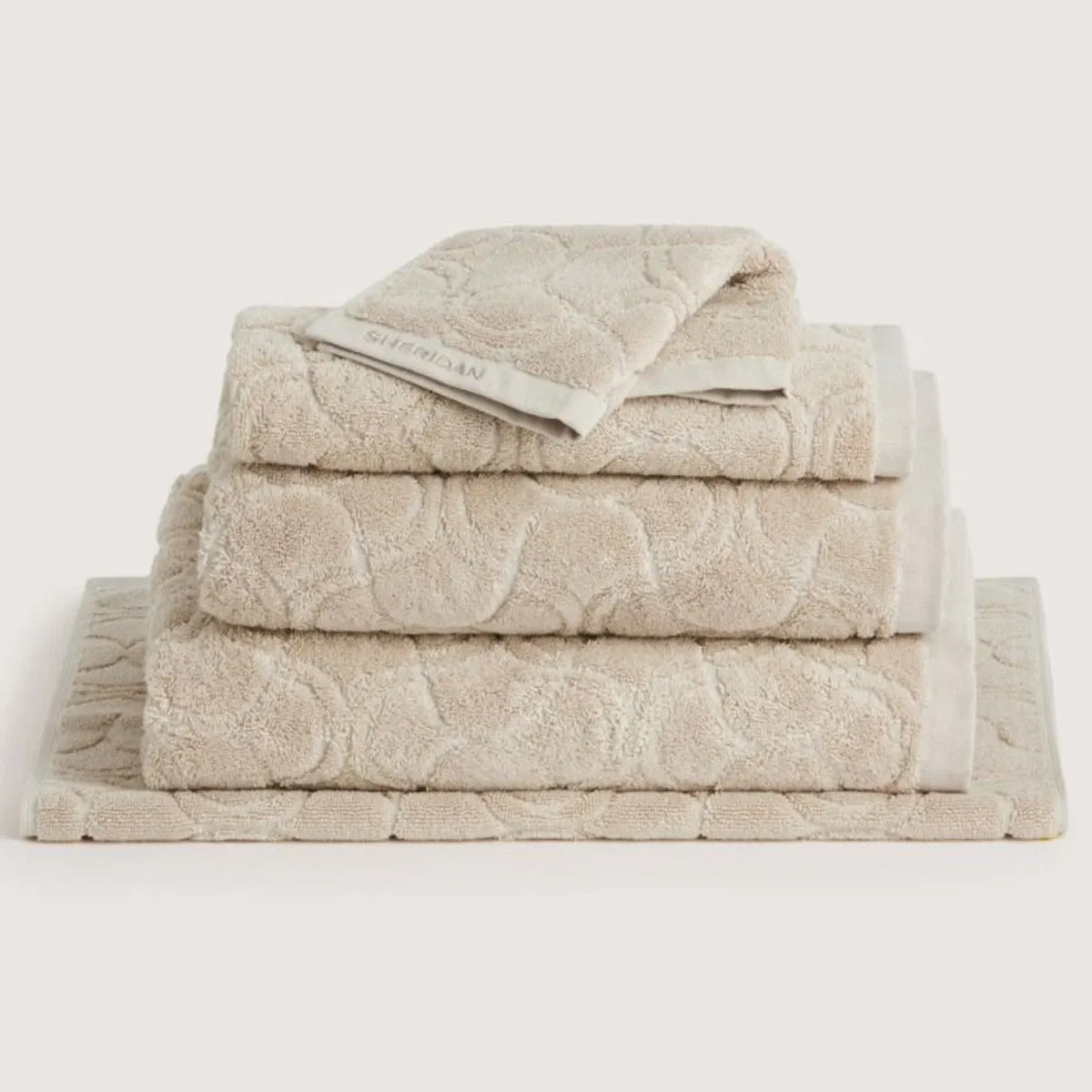 Sheridan Ultimate Indulgence Deco Towel Collection 4 Piece – Limestone