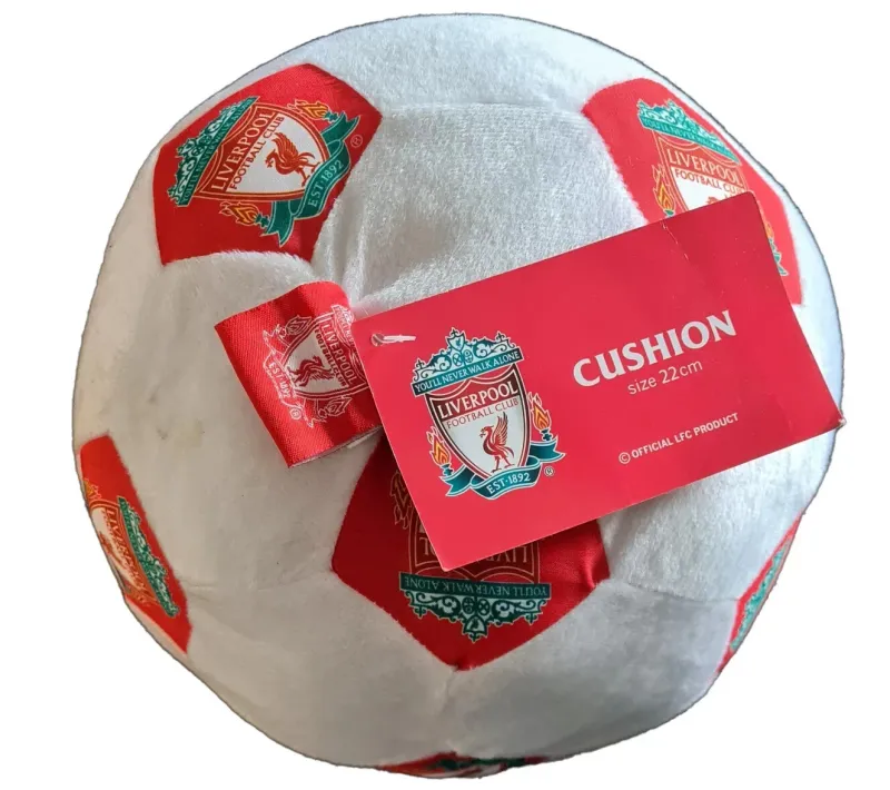 Liverpool F.C Logo Soccer Ball Plush Soft Cushion – 22cm