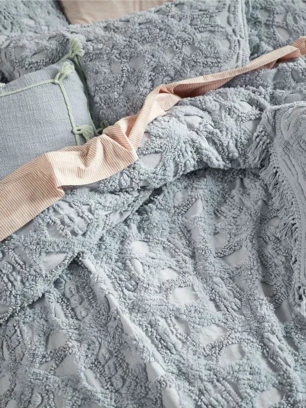 Linen House Somers Sky Bed Coverlet 6 Piece Cotton Bedspread Set