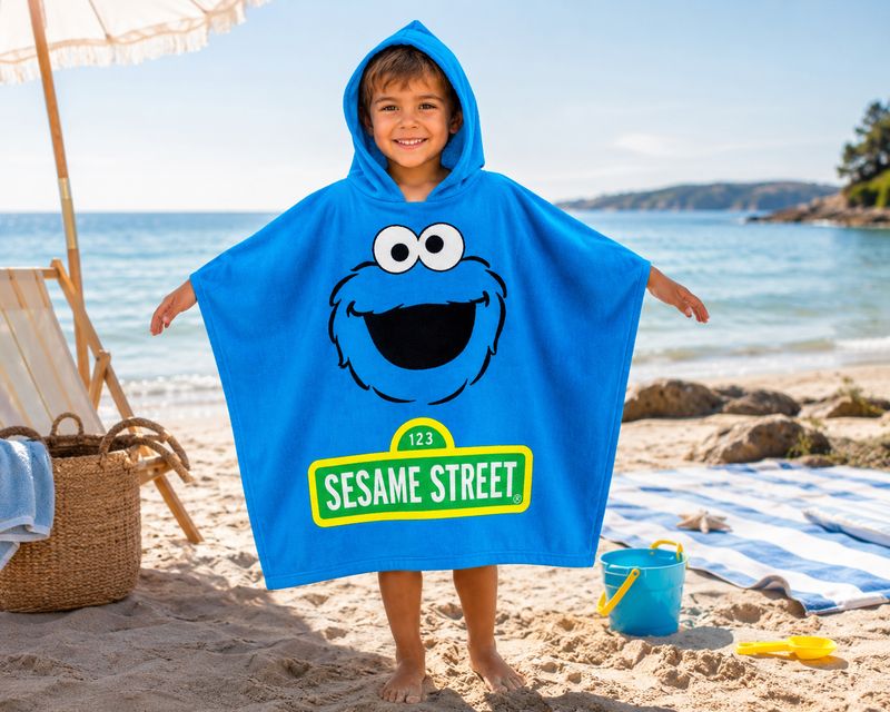 Cookie Monster Hooded Towel