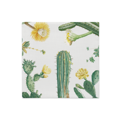 Vintage Cactus (White) - Premium Pillow Case