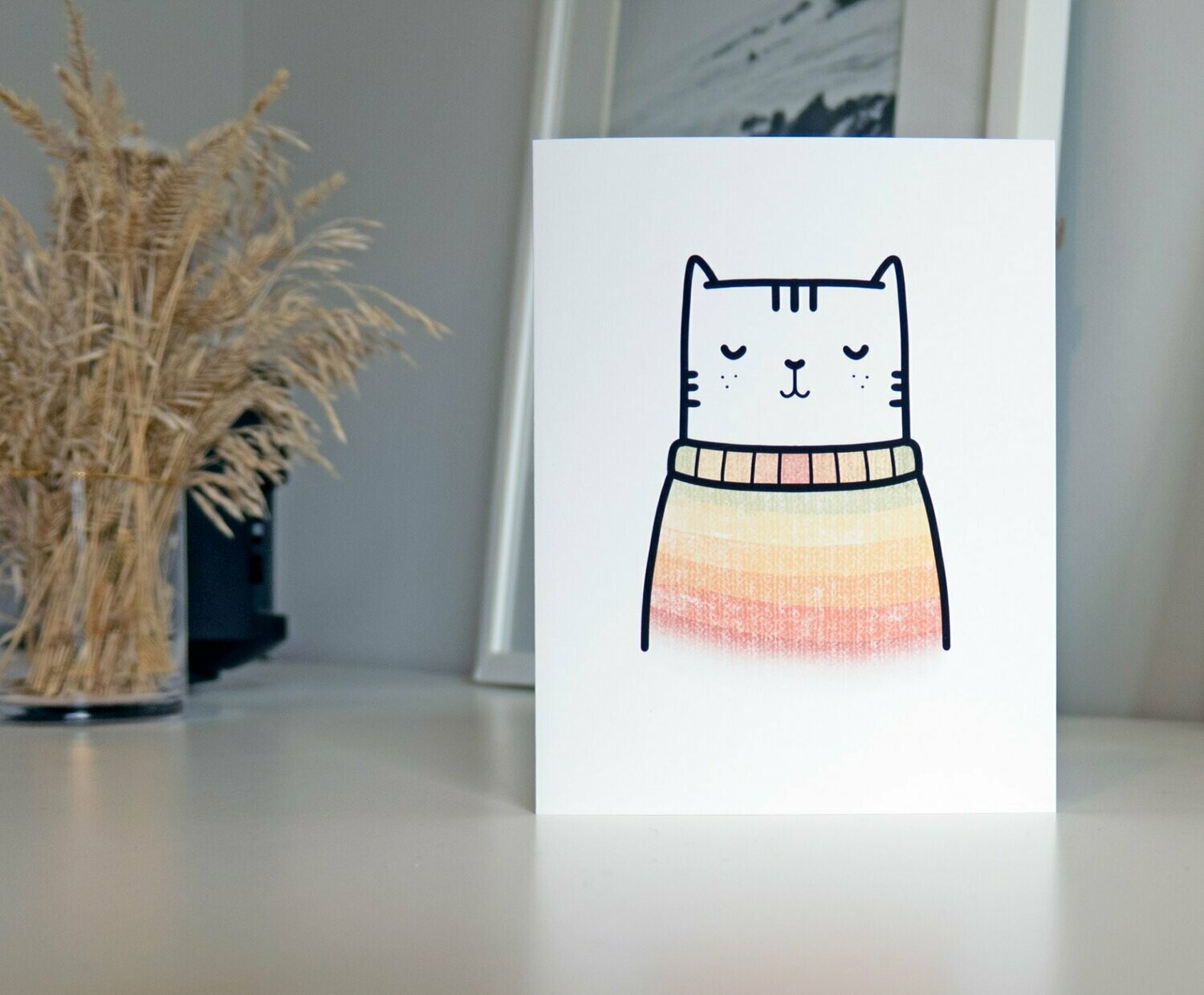 Cozy Cat - Greeting Card