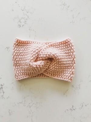 Knotty Knit Headband - Blush