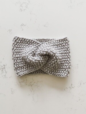 Knotty Knit Headband | Baby + Toddler - Pewter Grey