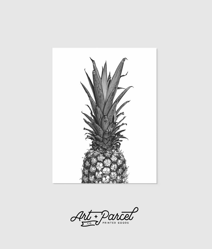 B&W Pineapple - Fine Art Print