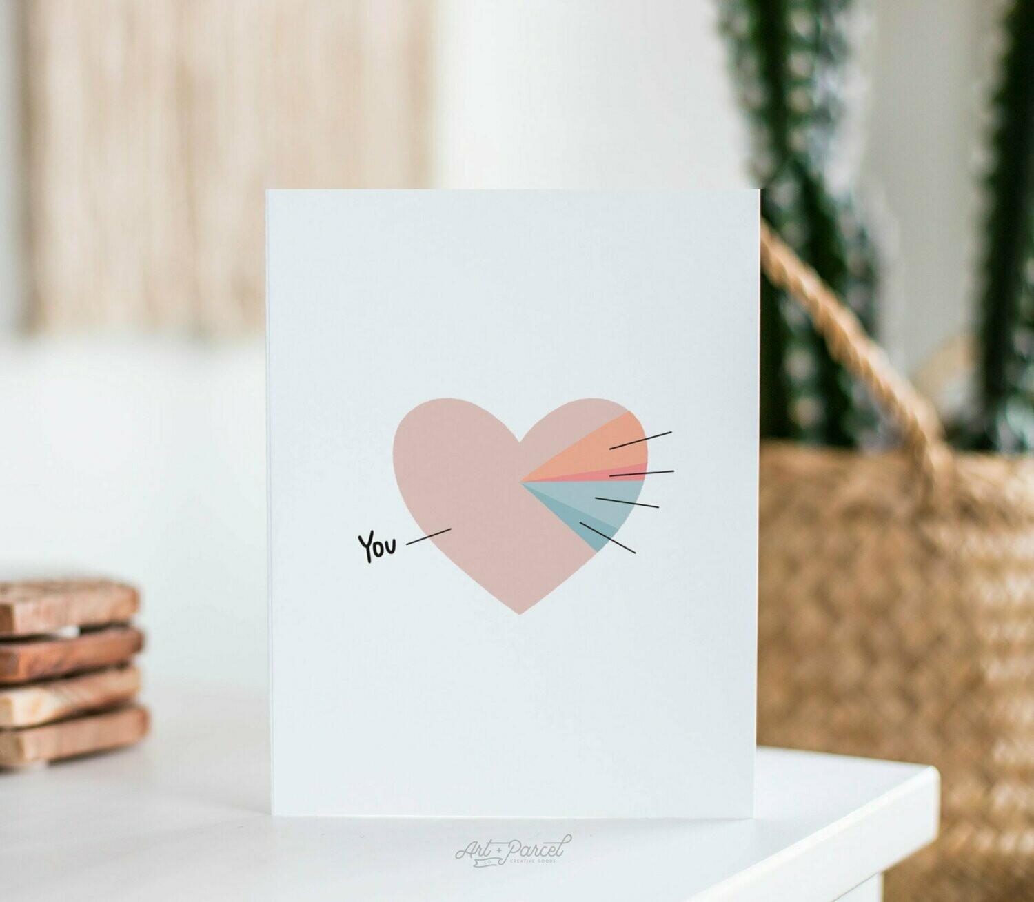 Customizable Heart Chart - Greeting Card