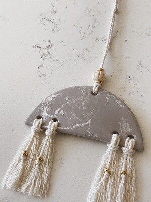 Clay Décor Hanger + Diffuser - Hand Marbled w/ Gold Embellishments