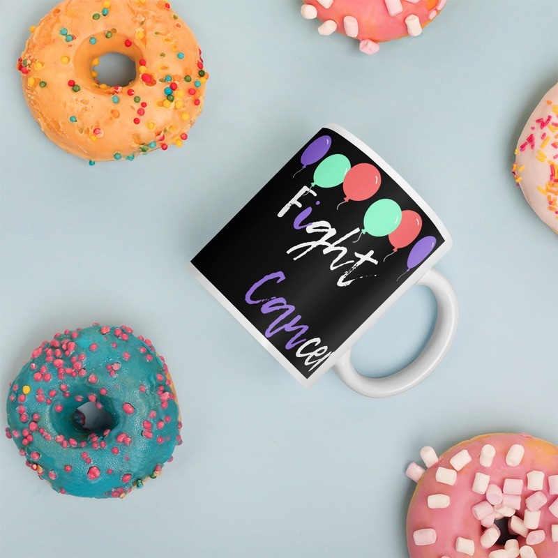 I can fight cancer motivational coffee cup