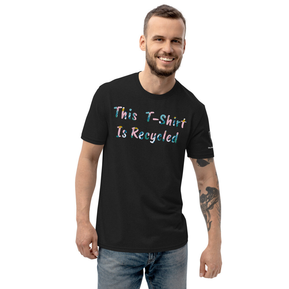 Unisex recycled t-shirt #SaveThePlanet (10% of profits from this product will be donated)  , Color: Black, Size: S