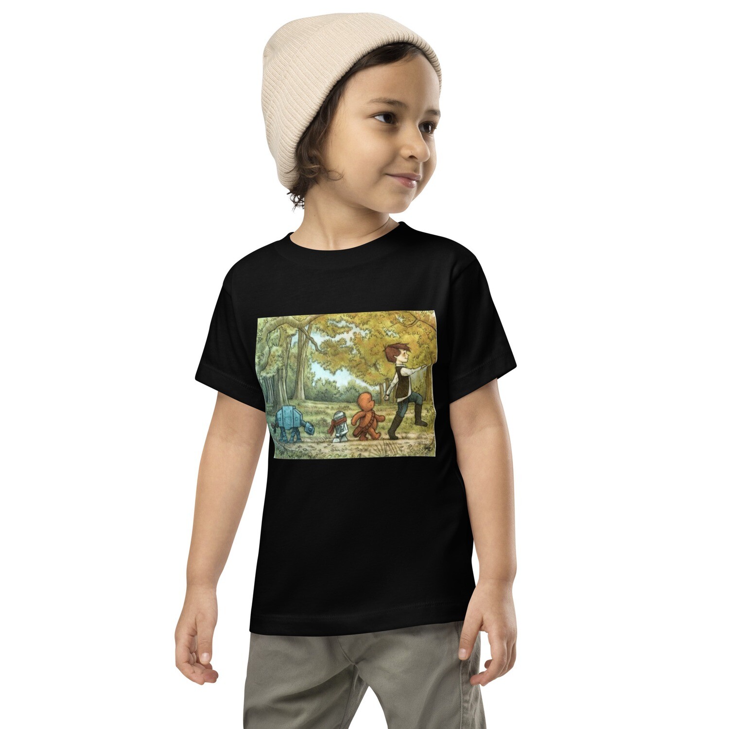 Winnie the Wookie Toddler Short Sleeve Tee, Color: Black, Size: 2T