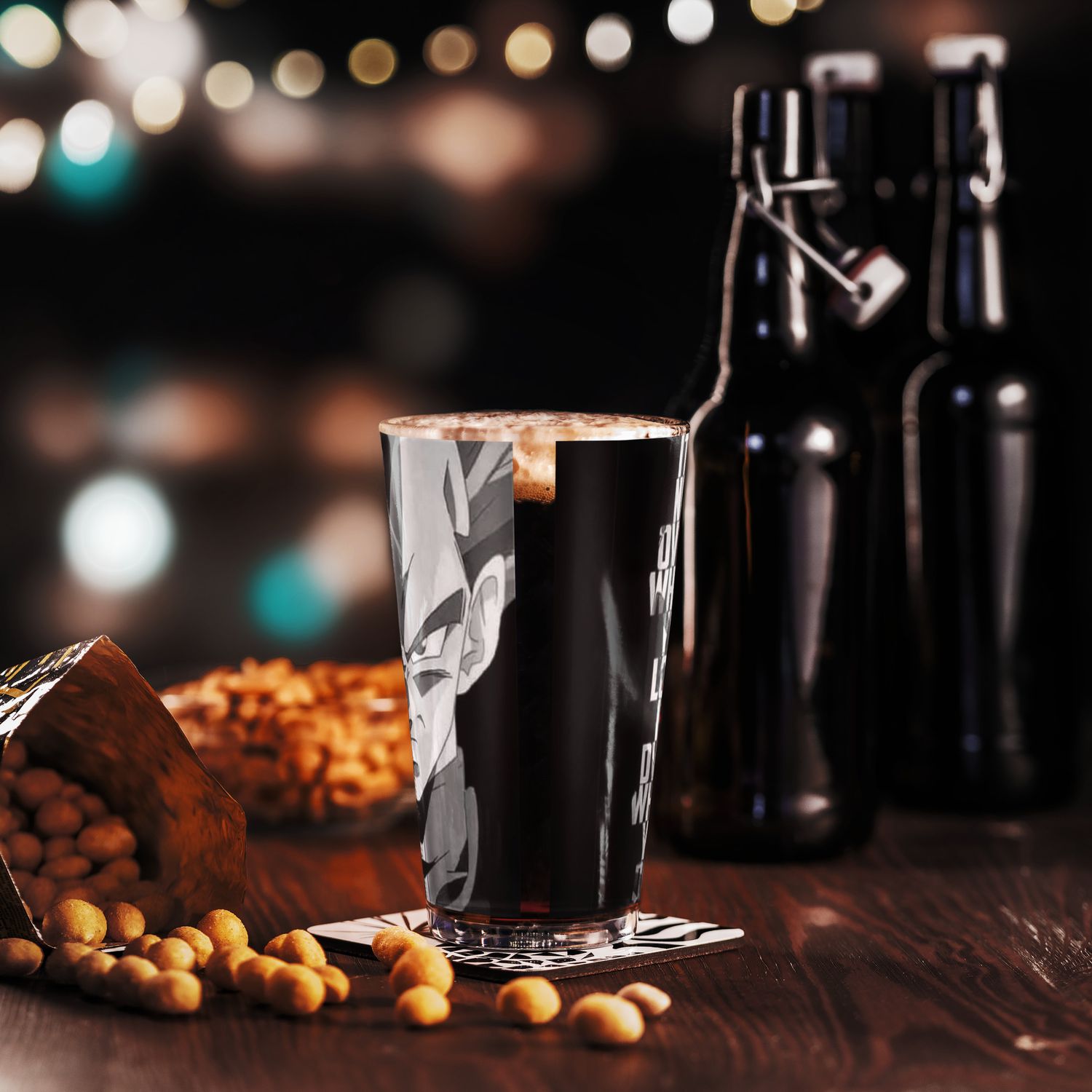 Vegeta fun gift motivational drinking Shaker pint glass