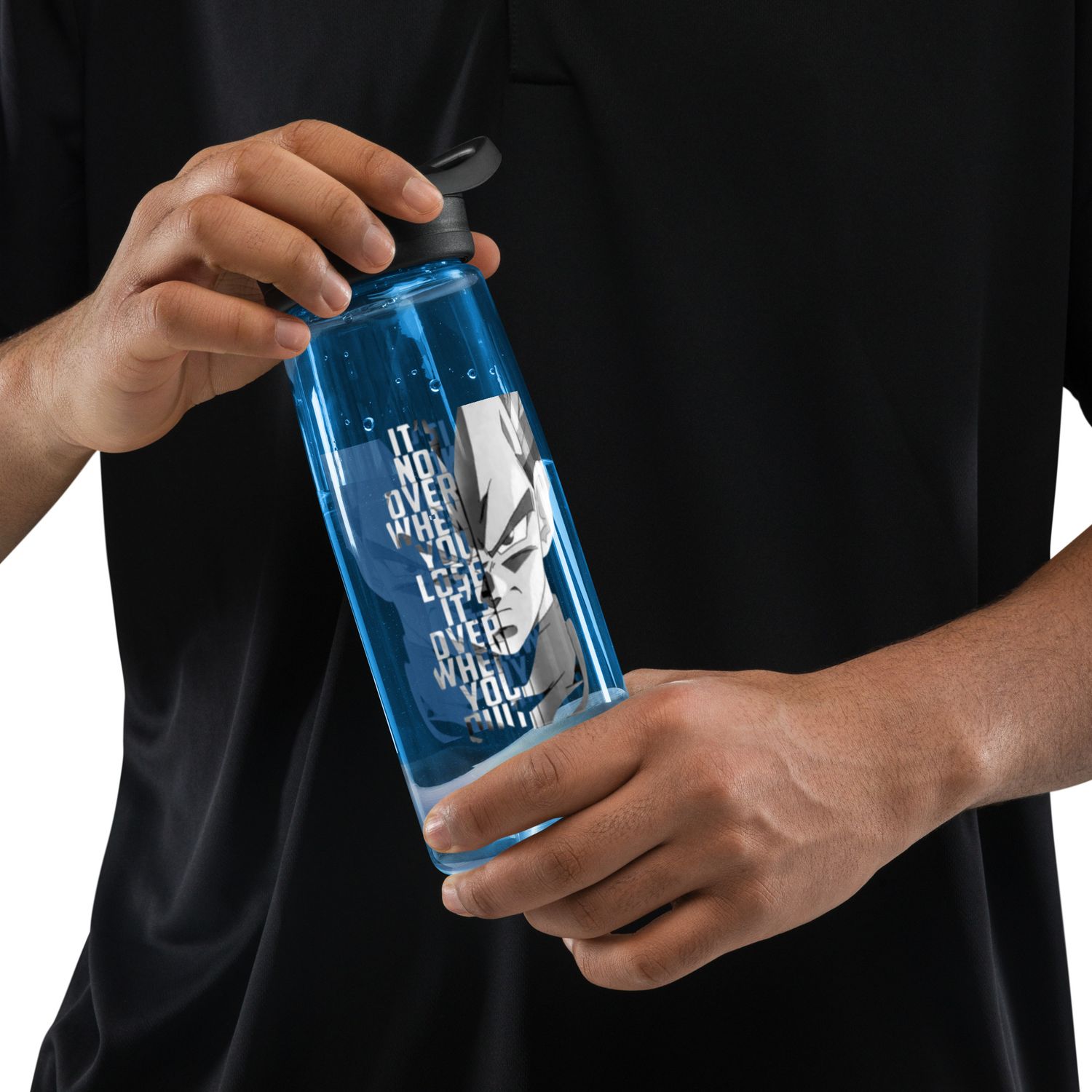 Vegeta motivational anime gym Sports water bottle