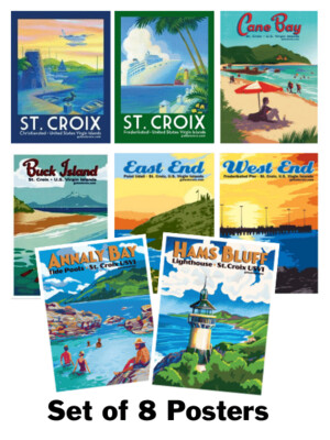 Posters: Set of 8 Vintage Style Posters (Wholesale) Posters: Set of 8 Vintage Style Posters (Wholesale)