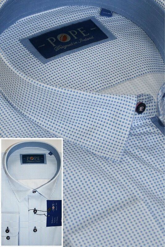 Fine Pin Dot, with Light Blue Inlay