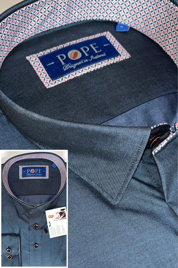 Plain Navy with Red Collar Inlay