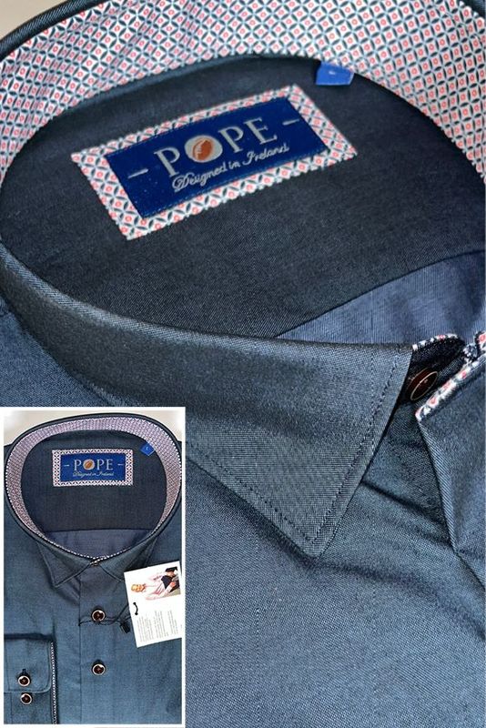 Plain Navy with Red Collar Inlay Plain Navy with Red Collar Inlay