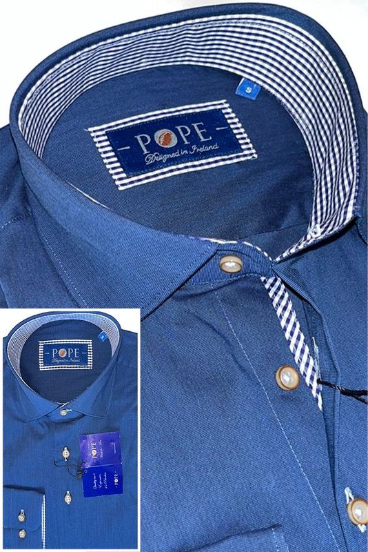 Navy with Blue Check Collar Navy with Blue Check Collar