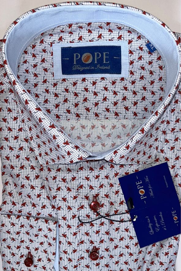 Red & White Flower Pattern