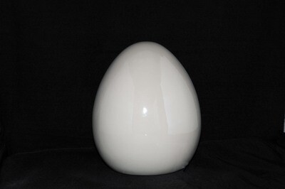 Deko-Ei 17.5cm, perlglanz, weiss