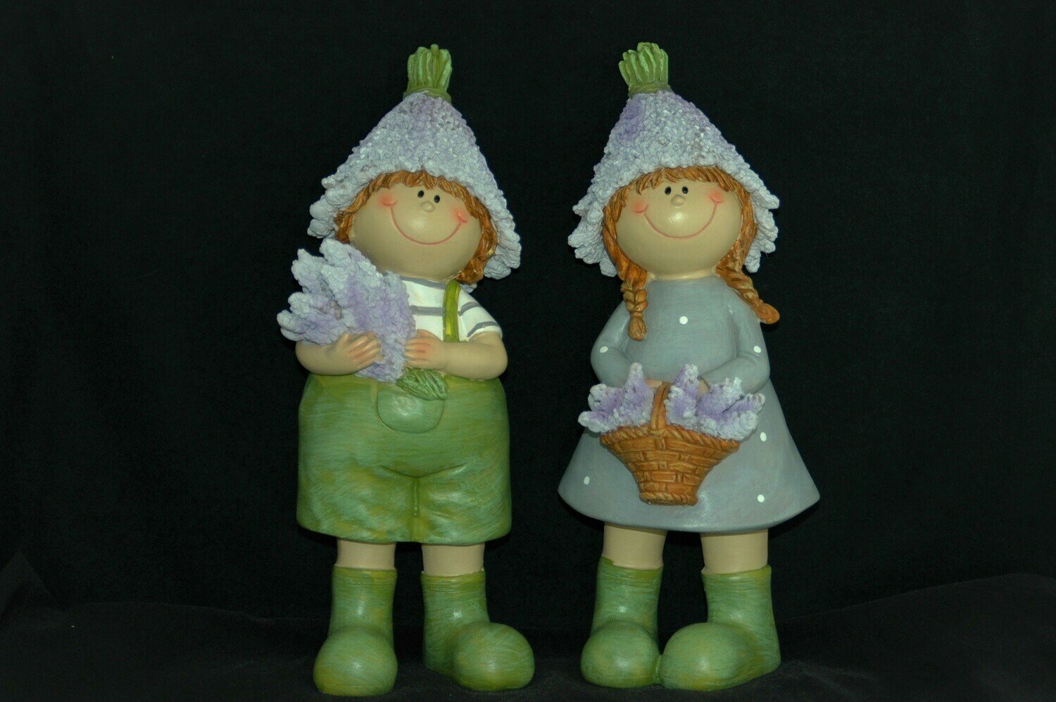 Lavendelkind 23cm m. od. w., Polyresin, lila-grün