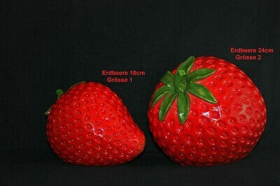 Erdbeere 18cm oder 24cm, Polyresin rot Erdbeere 18cm oder 24cm, Polyresin rot
