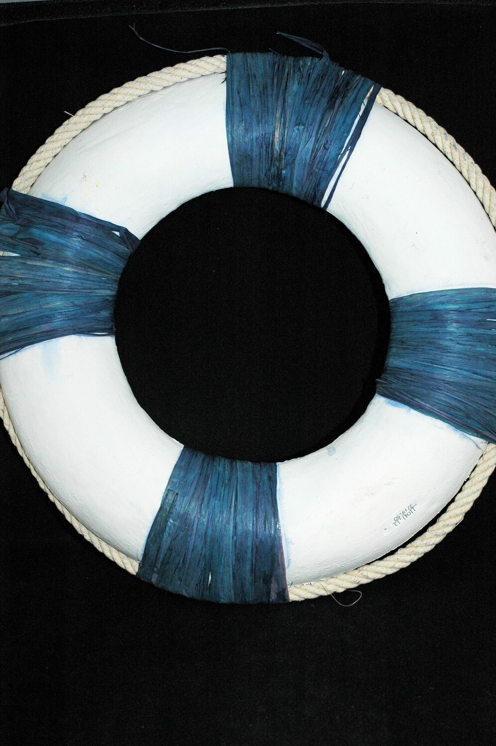 Rettungsring 35cm, weiss-blau