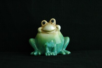 Frosch 14cm od. 24cm, Keramik, türkis-grün