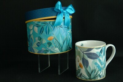 Tasse m.Box "Sommer", blau