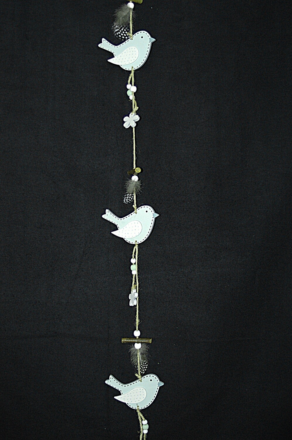 Girlande Vogel 100cm,Holz, mint