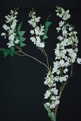 Glyzinienast 130cm, weiss