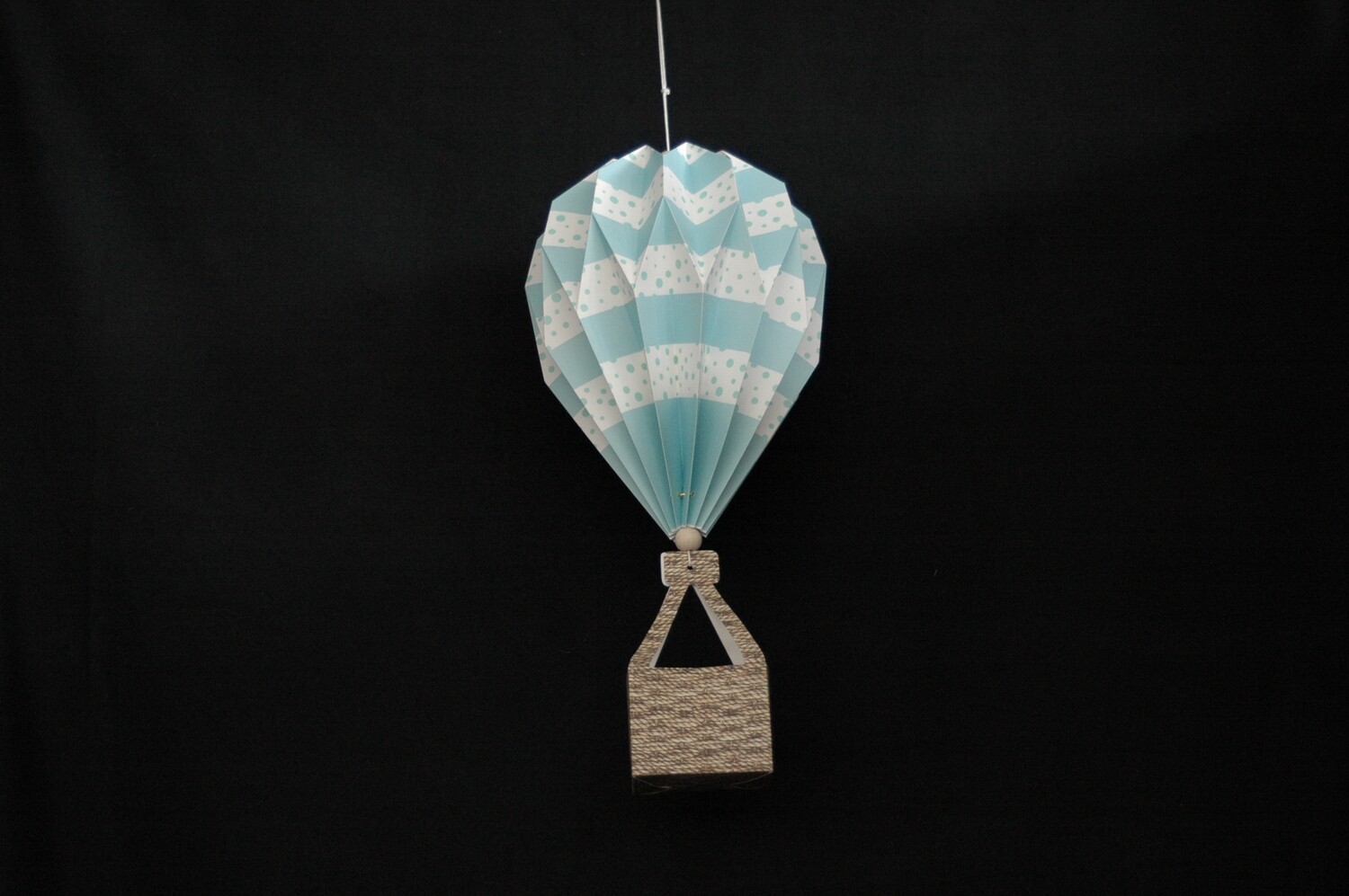Heissluftballon 17 od. 27cm,Papier, blau