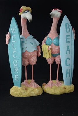 Flamingo 32cm m. od. w. ,Poly,hellblau Flamingo 32cm m. od. w. ,Poly,hellblau