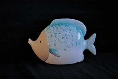 Fisch 20cm od. 23cm, Keramik, blau