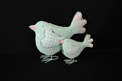 Vogel 15cm od. 26cm, Metall, mint