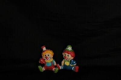 Clowns 5cm, ass.x2, Polyresin, bunt