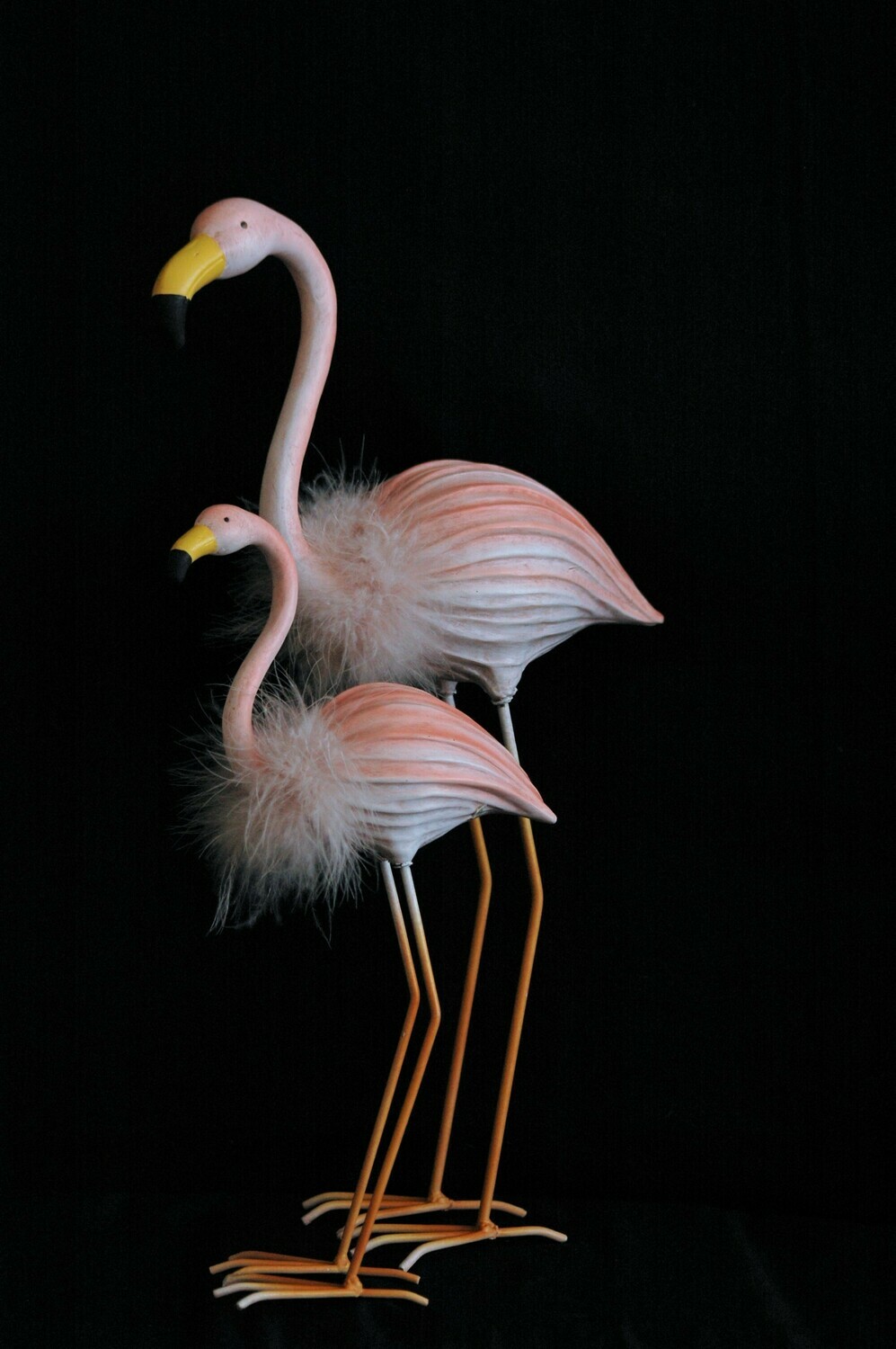 Flamingo 36 oder 44cm, Polyresin, rosa
