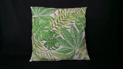 Kissen "Monstera" 45x45cm, Stoff, grün-weiss (inkl. Kissen)