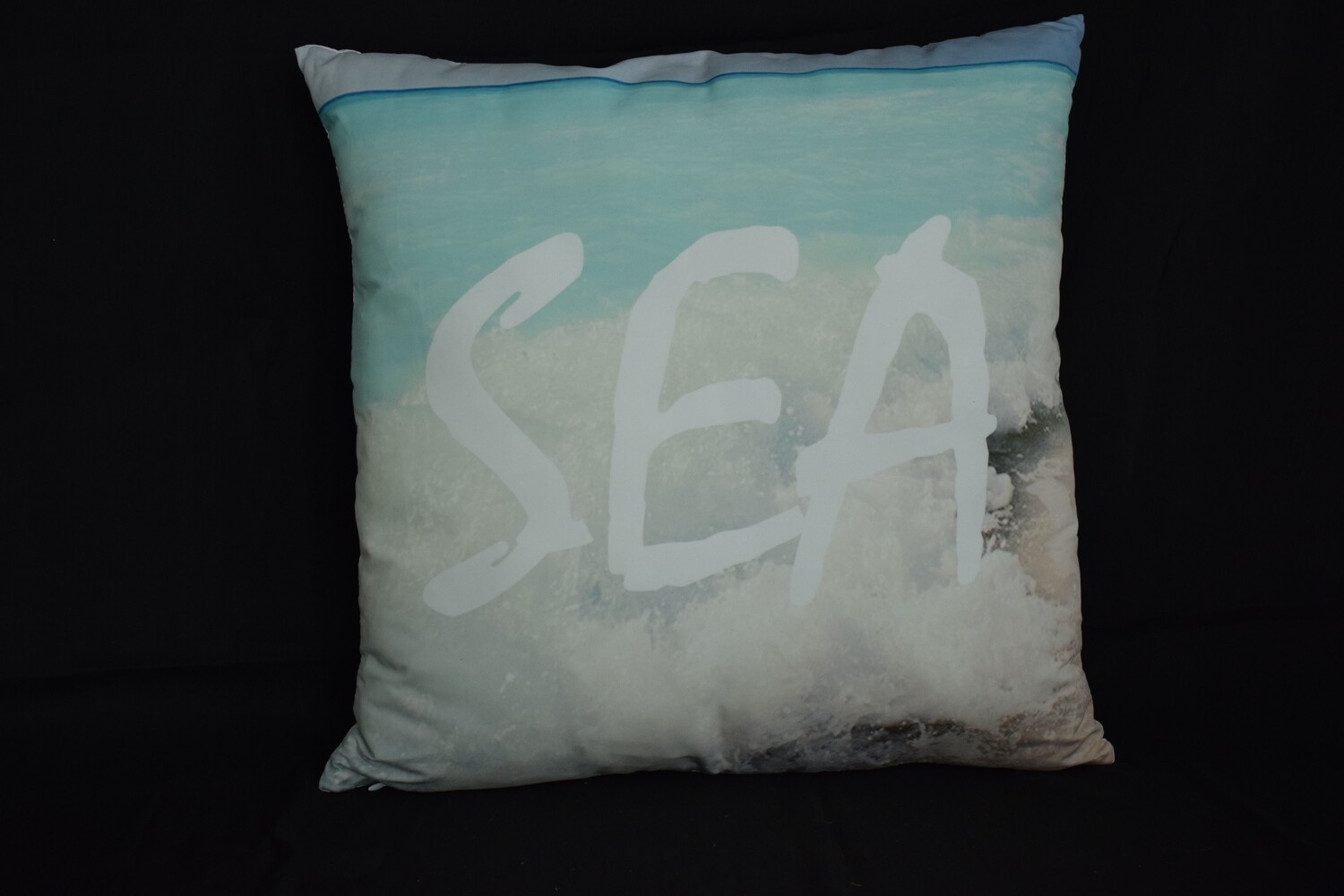 Kissen "Sea" 45x45cm, Stoff, hellblau (inkl. Kissen)