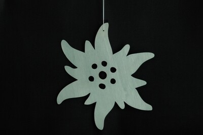 Edelweiss 30cm od. 40cm, holz, grau (30cm) od. weiss (40cm)