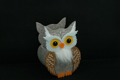 Tasche "Eule" 18cm, Filz, bunt