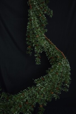 Girlande Fichte "vereist" 200cm, grün
