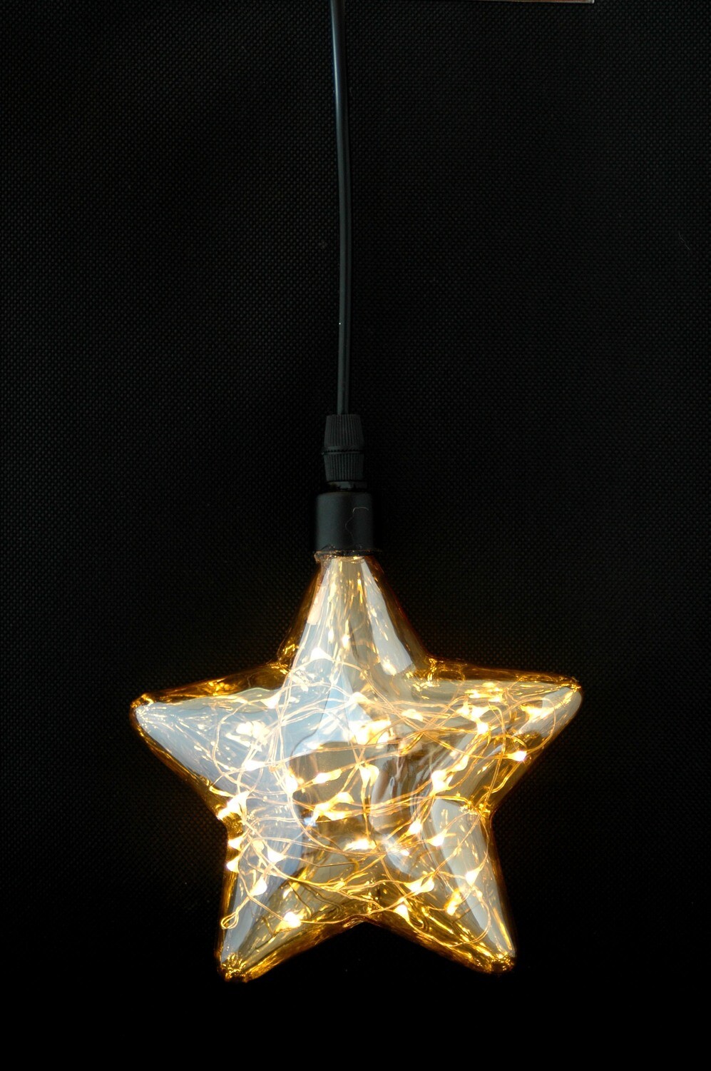 Stern m.LED z.Hängen,D=14.5cm od. D=17.5cm, Glas