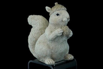 Eichhörnchen 13cm, Polyresin, weiss