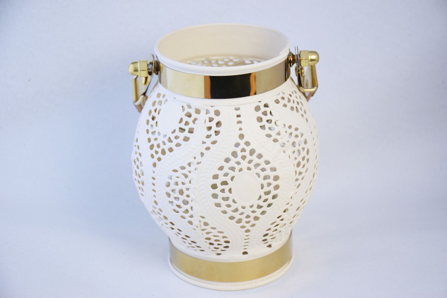 Laterne 14x13x14.5cm, Metall, gold od. silber