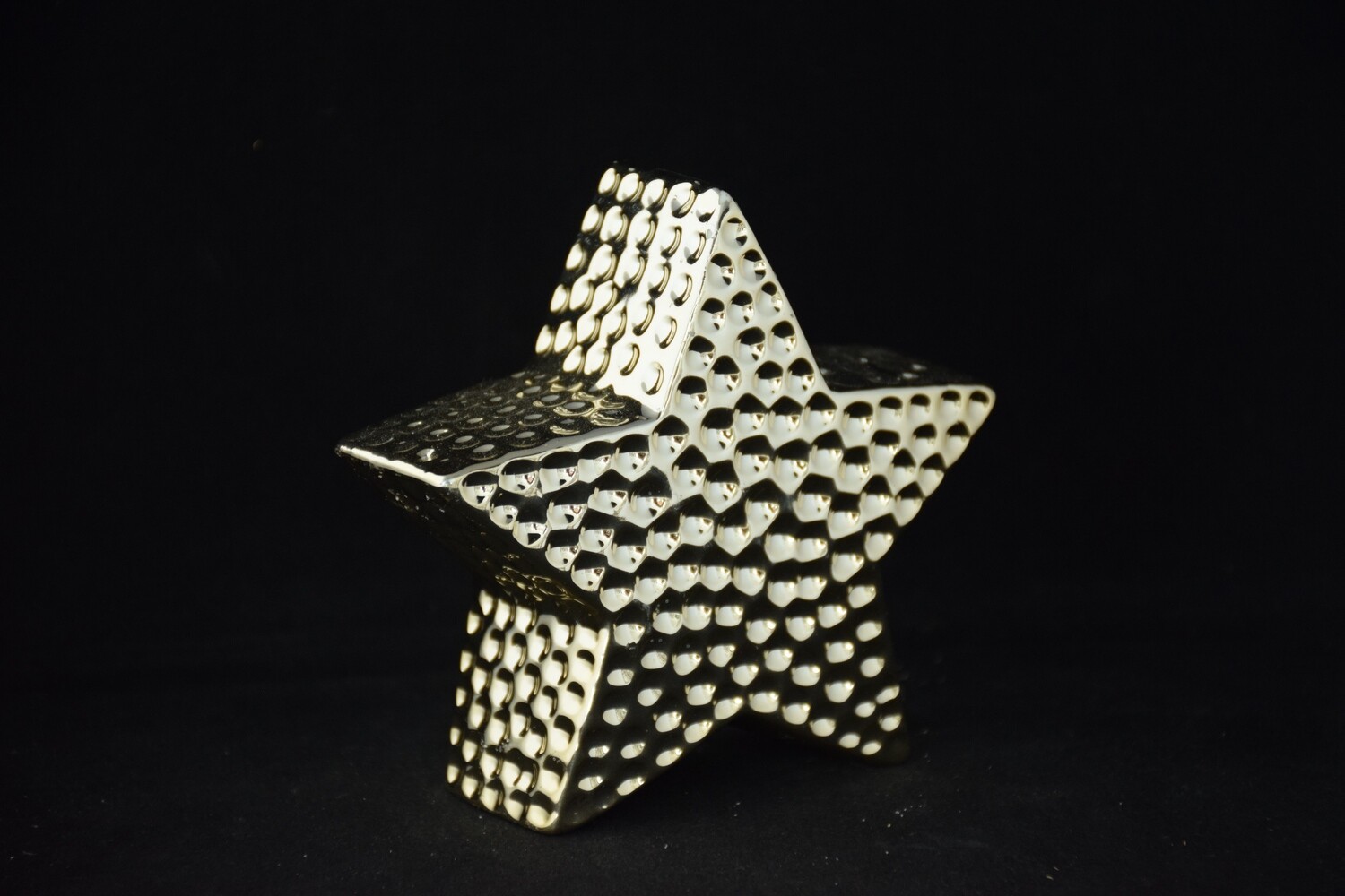 Dekostern 12cm od. 18cm ,Porzellan, gold