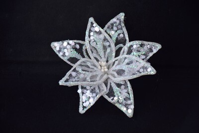 Weihnachtsstern m. Clip 10cm od. 25cm, irisée od. gold