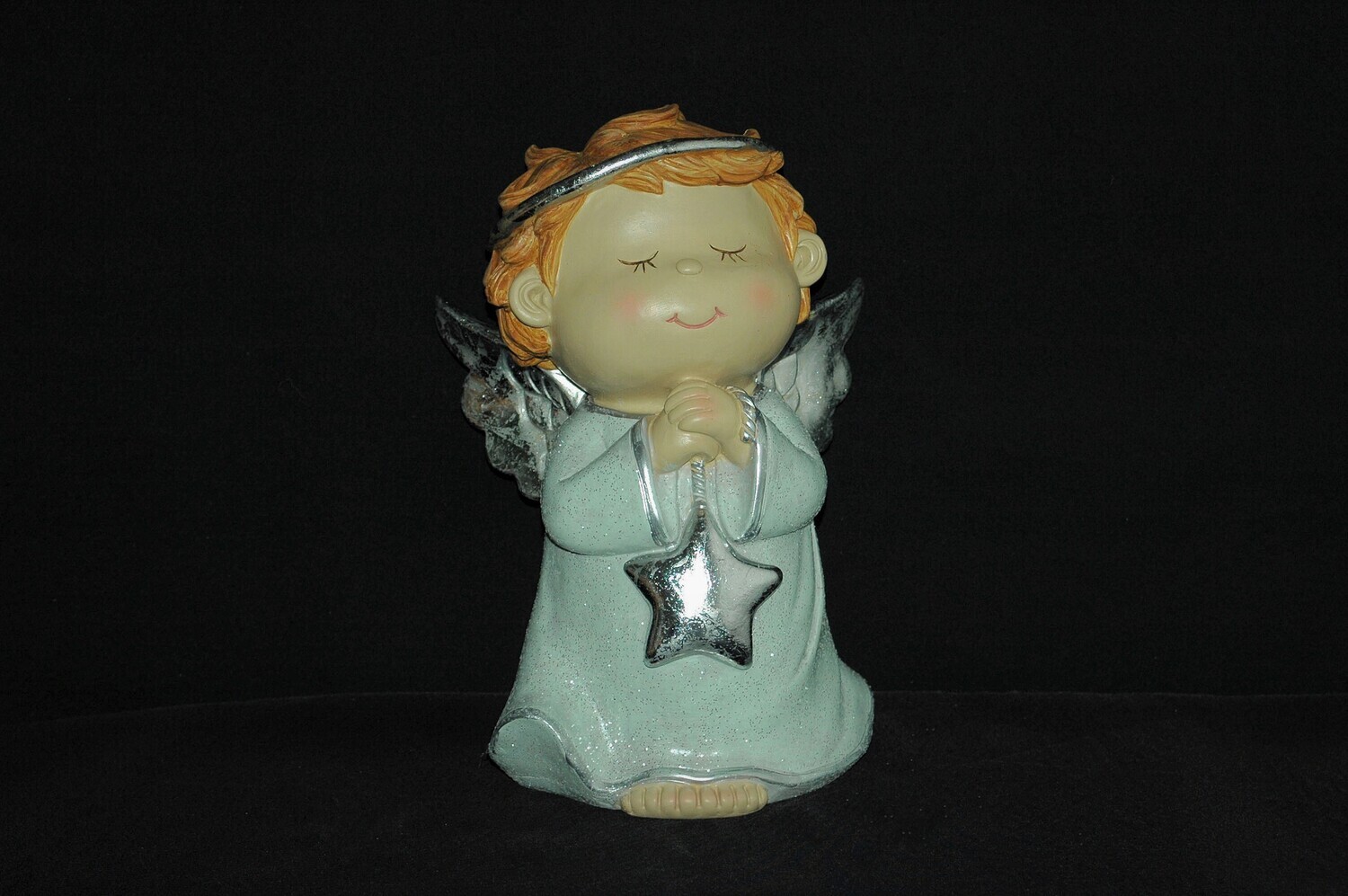 Engel "Kevin" 6 od. 9cm, Polyresin, silber